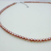 AAAAA Aurora Luster Freshwater AK Pearl Full String Pearl Necklace-AFAN003